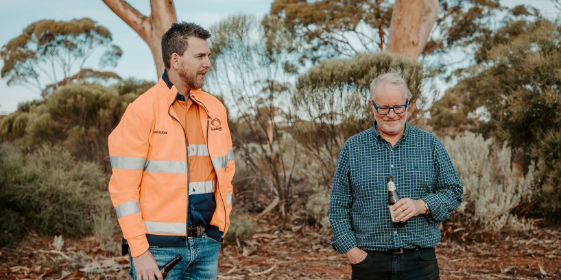 Max and one of his clients in Kalgoorlie