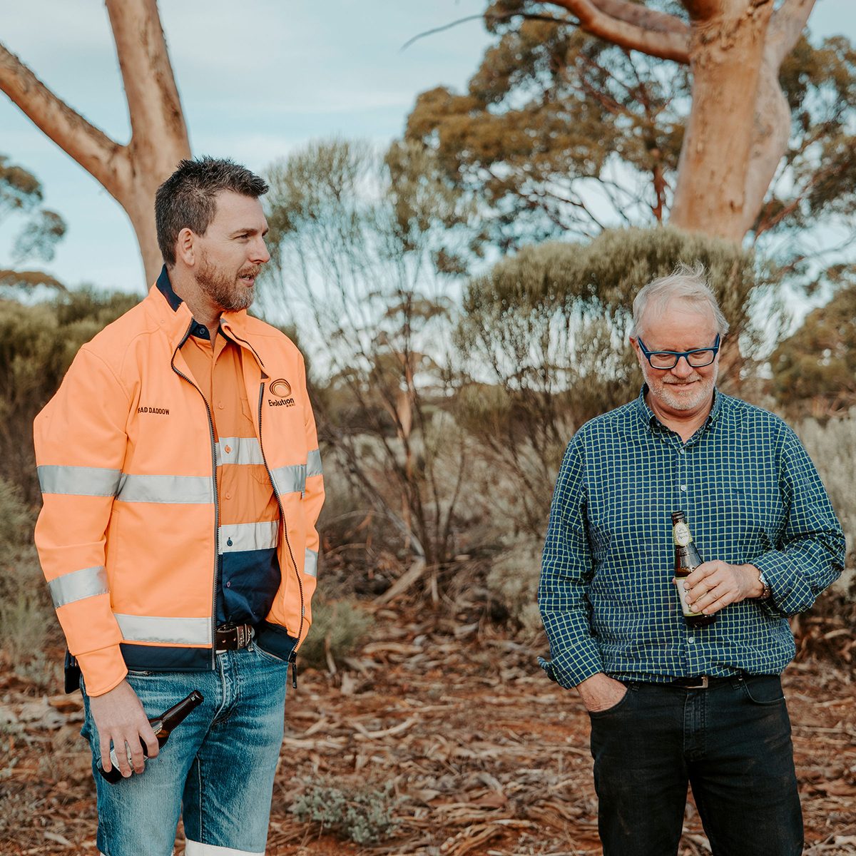 Max and one of his clients in Kalgoorlie